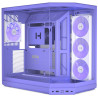 HYTE skříň Y50 ARGB Taro Milk / panoramatické sklo / dvě komory / 4x ARGB fan / bez zdroje / 1x USB-C / 2x USB-A