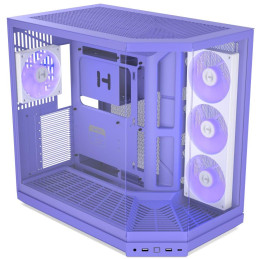 HYTE skříň Y50 ARGB Taro Milk / panoramatické sklo / dvě komory / 4x ARGB fan / bez zdroje / 1x USB-C / 2x USB-A