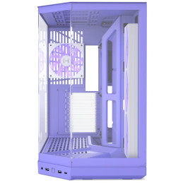 HYTE skříň Y50 ARGB Taro Milk / panoramatické sklo / dvě komory / 4x ARGB fan / bez zdroje / 1x USB-C / 2x USB-A