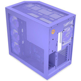 HYTE skříň Y50 ARGB Taro Milk / panoramatické sklo / dvě komory / 4x ARGB fan / bez zdroje / 1x USB-C / 2x USB-A