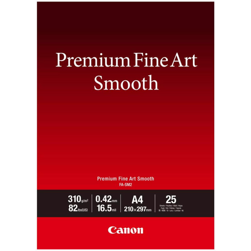 Canon fotopapír  FA-SM2  Premium FineArt Smooth A4 25 listů