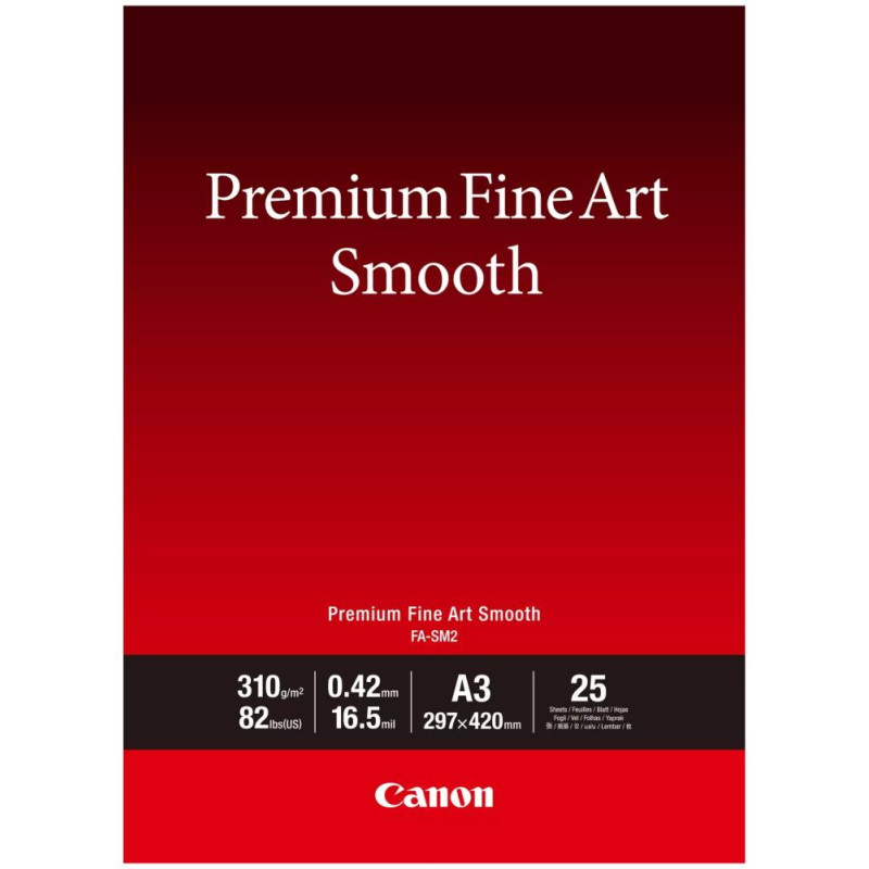 Canon fotopapír  FA-SM2  Premium FineArt Smooth A3 25 listů