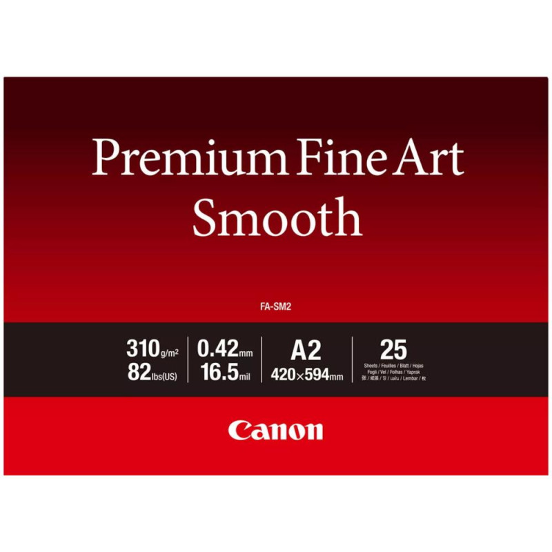 Canon fotopapír  FA-SM2  Premium FineArt Smooth A2 25 listů