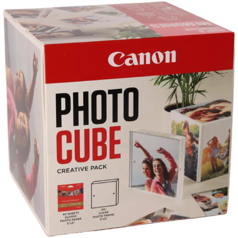 Canon fotopapír  PP-201  5x5 (PP-201 40listů) + Acrylic Photo Frame pink
