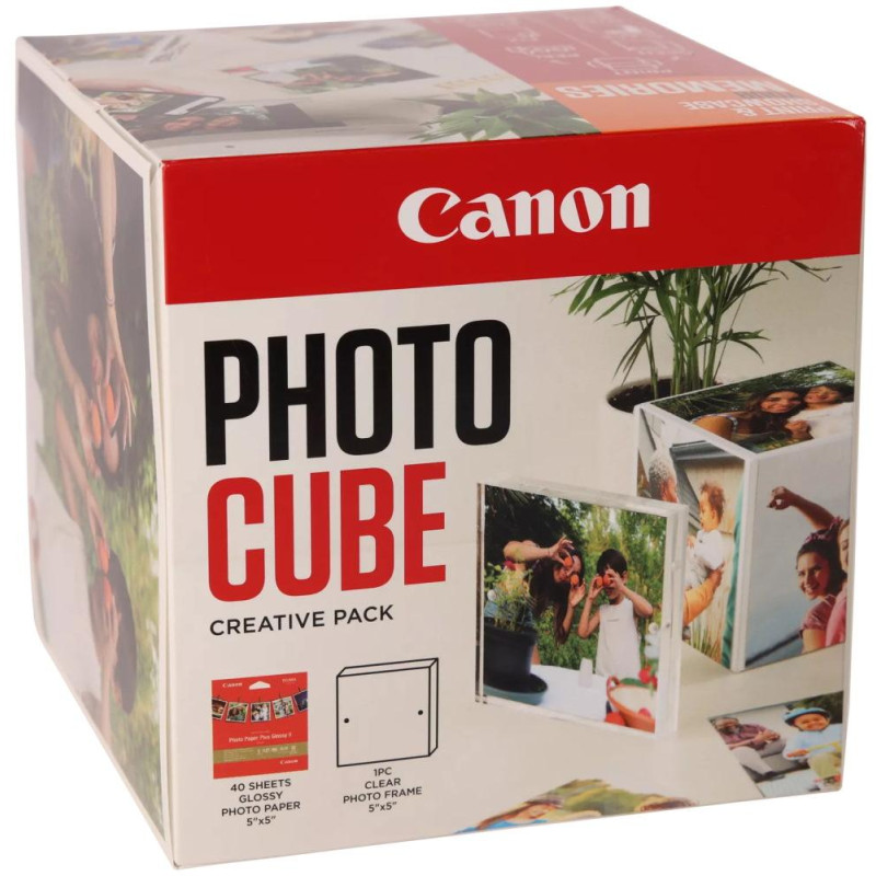 Canon fotopapír  PP-201  5x5 (PP-201 40listů) + Acrylic Photo Frame orange
