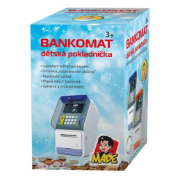 Dětská pokladnička bankomat s rozpoznáním obličeje