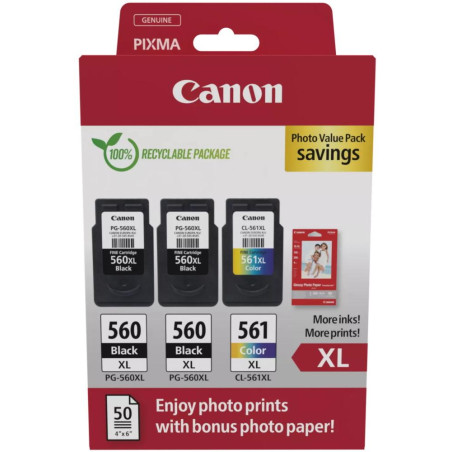 Canon inkoustová náplň PG-560XLx2/CL-561XL PVP 4x6 (GP-501 50listů)