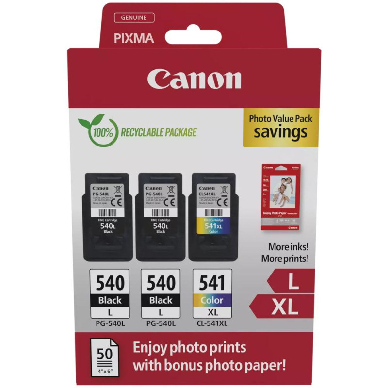 Canon inkoustová náplň PG-540Lx2/CL-541XL PVP 4x6 (GP-501 50listů)