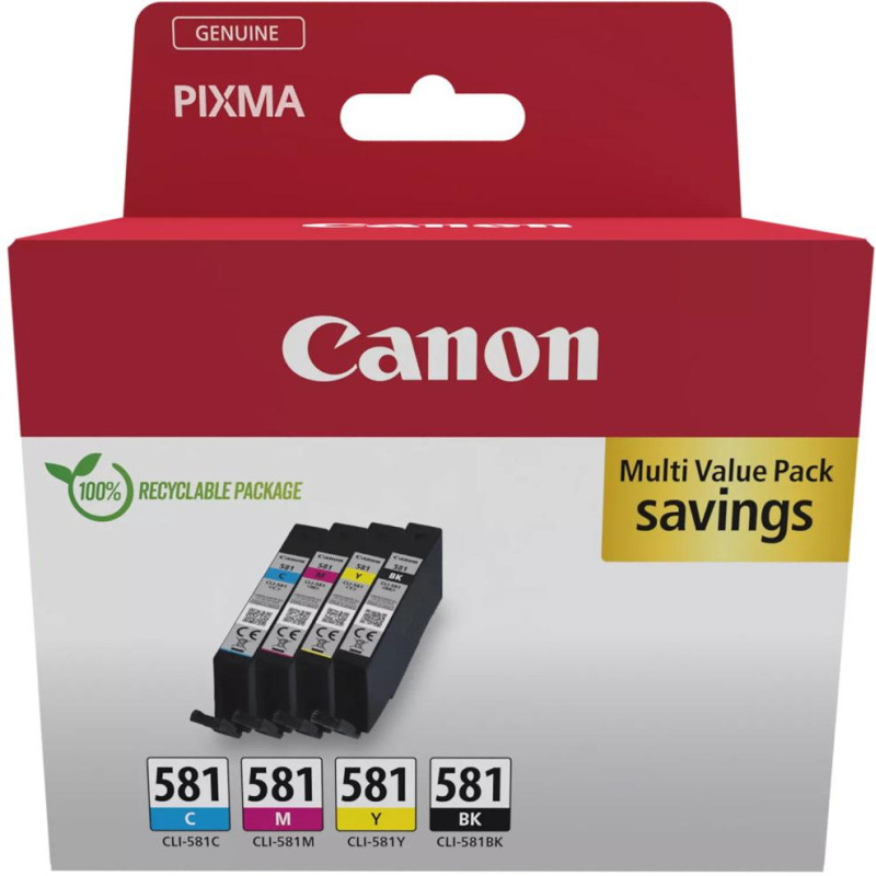 Canon inkoustová náplň CLI-581 C/M/Y/BK MULTI Ink Value Pack