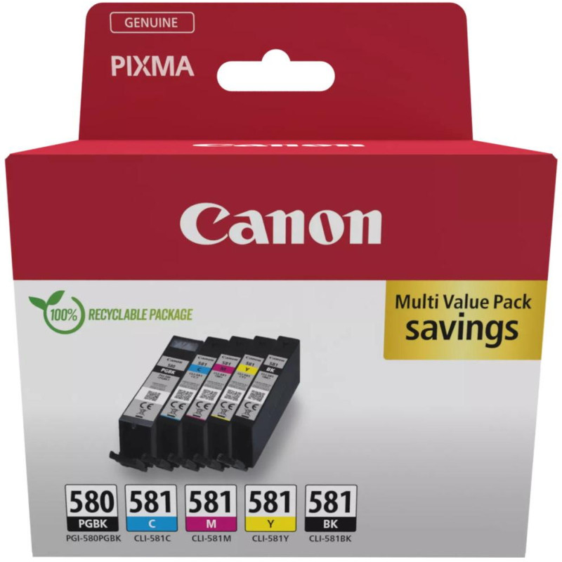 Canon inkoustová náplň PGI-580/CLI-581 PGBK/C/M/Y/BK MULTI  Ink Value Pack