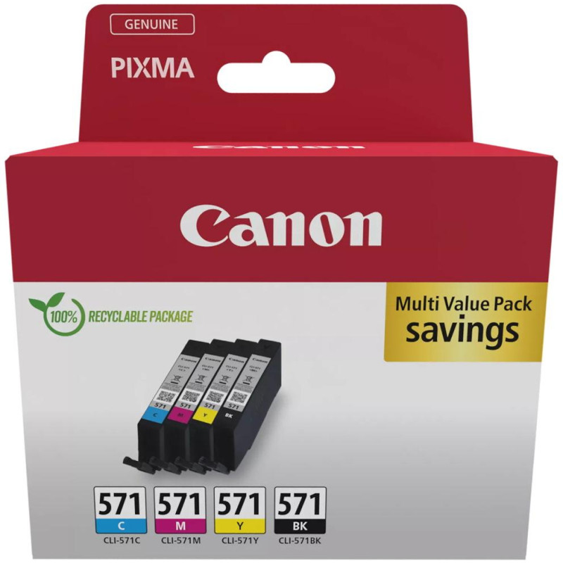 Canon inkoustová náplň CLI-571 C/M/Y/BK MULTI  Ink Value Pack
