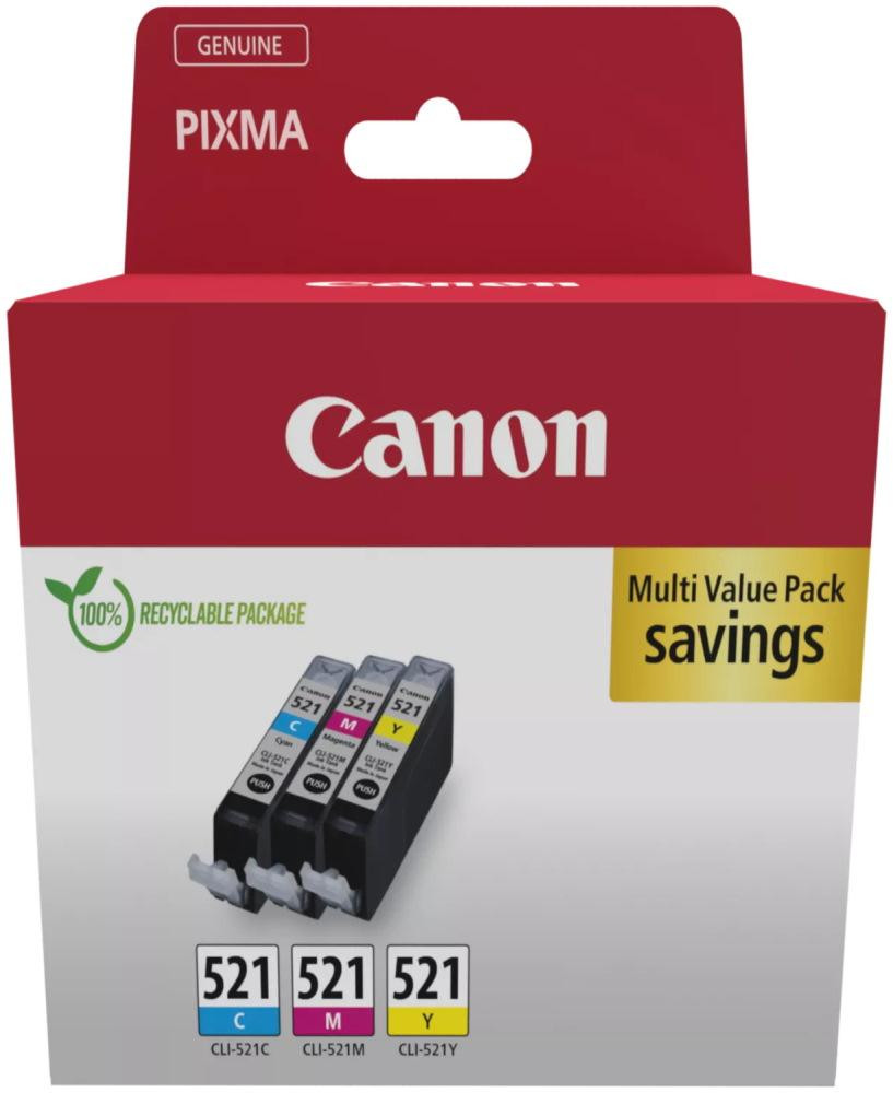 Canon inkoustová náplň CLI-521 C/M/Y  MULTI BJ CARTRIDGE CLI-521 C/M/Y Pack