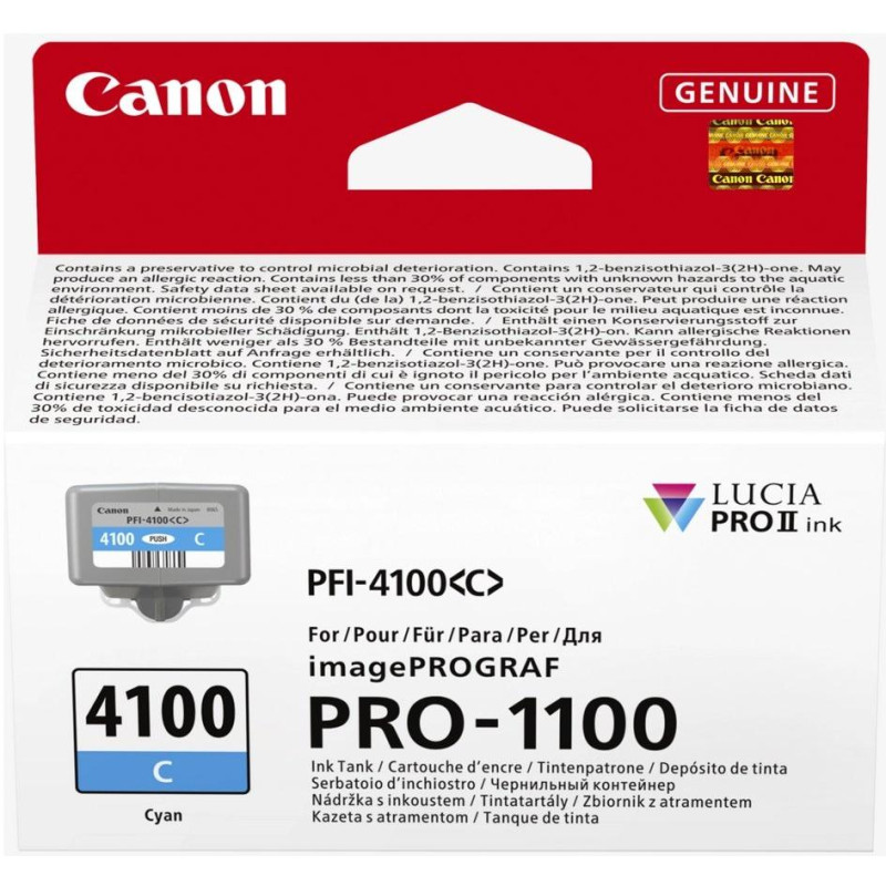 Canon inkoustová náplň INK PFI-4100 C Cyan