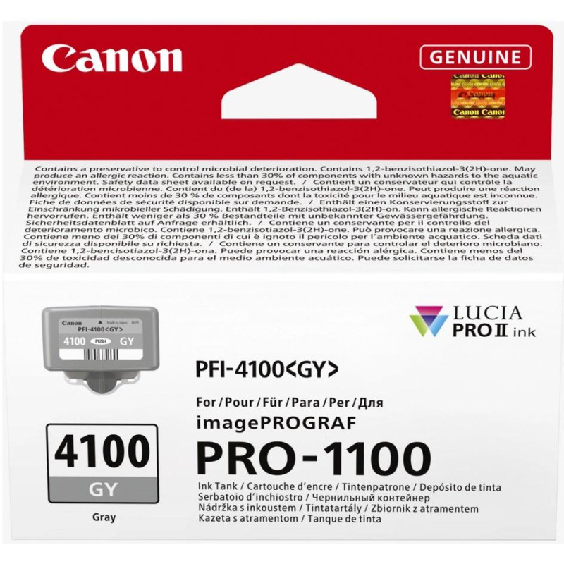 Canon inkoustová náplň INK PFI-4100 GY šedá