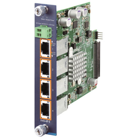 Planet IMS-4P-E modul, 4x GbE 802.3bt (POE++), 180W budget, pro switch IMS-6325-5