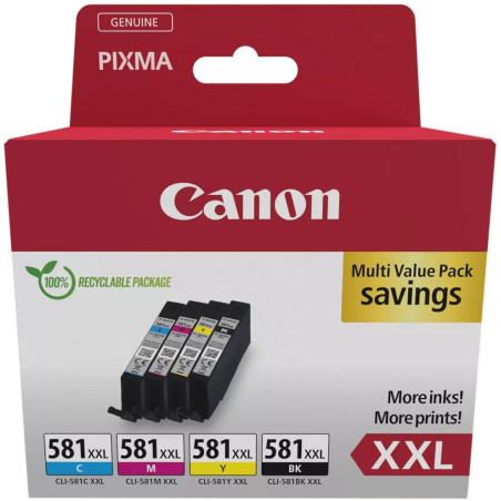 Canon inkoustová náplň CLI-581XXL BK/C/M/Y MULTI  SEC Ink Value Pack