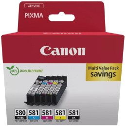 Canon inkoustová náplň PGI-580/CLI-581 PGBK/C/M/Y/BK MULTI  SEC Ink Value Pack