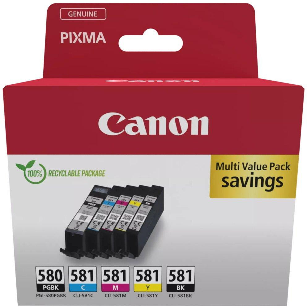 Canon inkoustová náplň PGI-580/CLI-581 PGBK/C/M/Y/BK MULTI  SEC Ink Value Pack