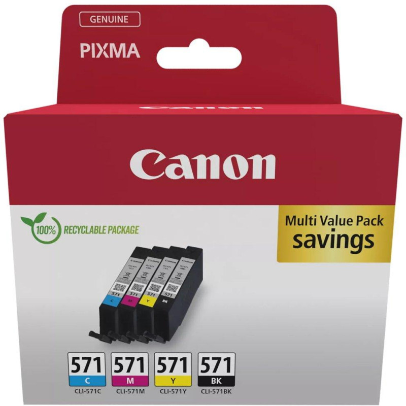 Canon inkoustová náplň CLI-571 C/M/Y/BK MULTI  SEC Ink Value Pack