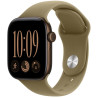 Apple Watch Series 12 42mm tmavě bronzový hliník s olivovým sportovním řemínkem - S/M