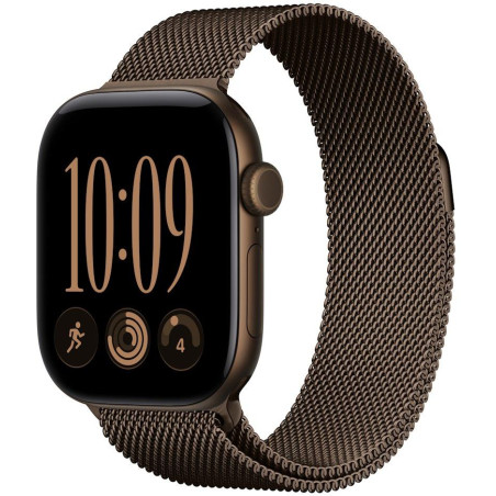 Apple Watch Series 12 42mm tmavě bronzový hliník s tmavě bronzovým milánským tahem