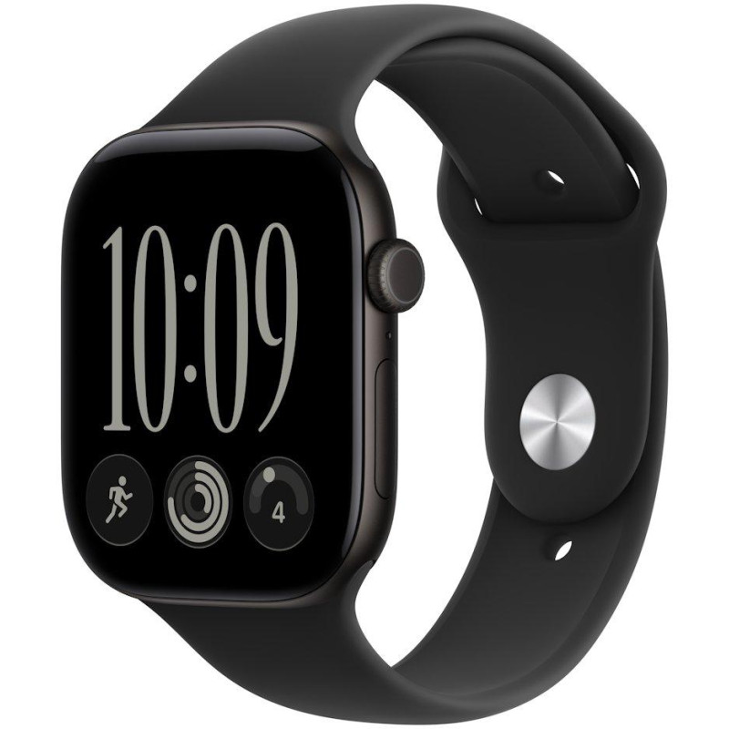 Apple Watch Series 12 Cellular 46mm černý hliník s černým sportovním řemínkem - M/L