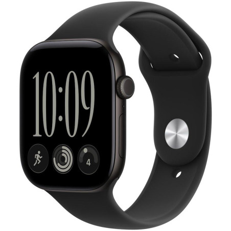 Apple Watch Series 12 Cellular 46mm černý hliník s černým sportovním řemínkem - M/L