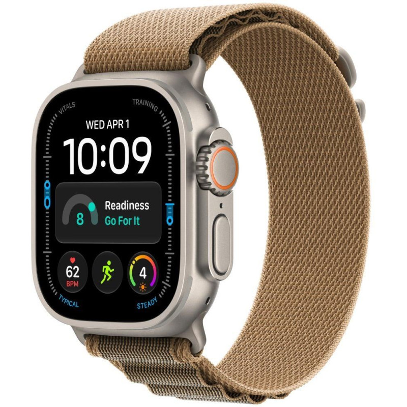 Apple Watch Ultra 4 Cellular 49mm přírodní titan s pískovým alpským tahem - M
