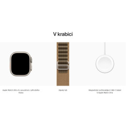 Apple Watch Ultra 4 Cellular 49mm přírodní titan s pískovým alpským tahem - M