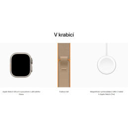 Apple Watch Ultra 4 Cellular 49mm přírodní titan s pískovým trailovým tahem - S/M