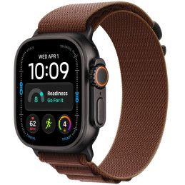 Apple Watch Ultra 4 Cellular 49mm černý titan s burgundsky červeným alpským tahem - M