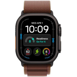 Apple Watch Ultra 4 Cellular 49mm černý titan s burgundsky červeným alpským tahem - M