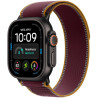 Apple Watch Ultra 4 Cellular 49mm černý titan s burgundsky červeným trailovým tahem - S/M