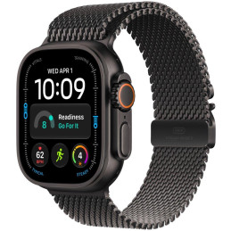 Apple Watch Ultra 4 Cellular 49mm černý titan s černým titanovým milánským tahem - S