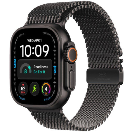 Apple Watch Ultra 4 Cellular 49mm černý titan s černým titanovým milánským tahem - S
