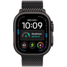 Apple Watch Ultra 4 Cellular 49mm černý titan s černým titanovým milánským tahem - S