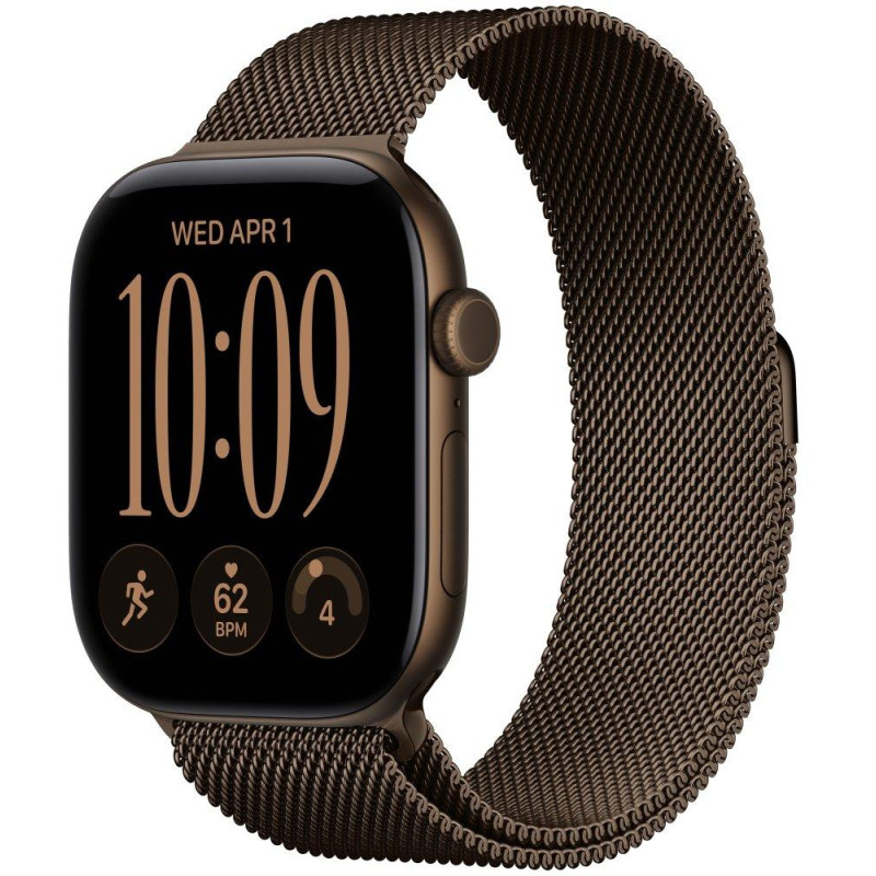 Apple Watch Series 12 46mm tmavě bronzový hliník s tmavě bronzovým milánským tahem - S/M