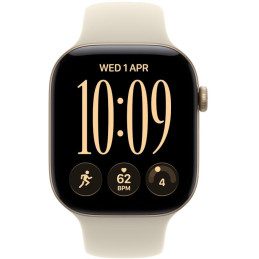 Apple Watch Series 12 Cellular 42mm světle zlatý hliník s pískovým sportovním řemínkem - S/M