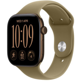 Apple Watch Series 12 Cellular 42mm tmavě bronzový hliník s olivovým sportovním řemínkem - M/L
