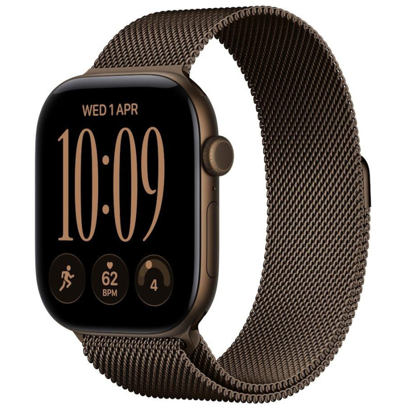 Apple Watch Series 12 Cellular 42mm tmavě bronzový hliník s tmavě bronzovým milánským tahem