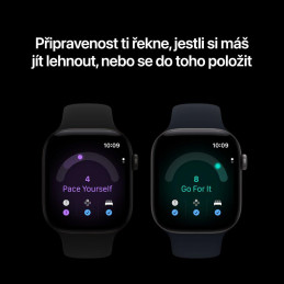 Apple Watch Series 12 Cellular 46mm Vesmírně šedý hliník s námořnicky modrým sportovním řemínkem - S/M
