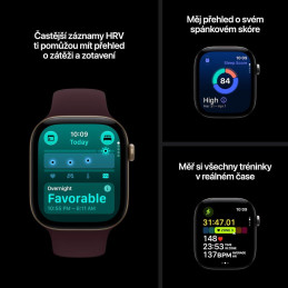 Apple Watch Series 12 Cellular 46mm Vesmírně šedý hliník s námořnicky modrým sportovním řemínkem - S/M