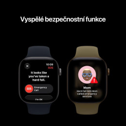 Apple Watch Series 12 Cellular 46mm Vesmírně šedý hliník s námořnicky modrým sportovním řemínkem - S/M