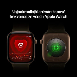 Apple Watch Series 12 Cellular 46mm Vesmírně šedý hliník s námořnicky modrým sportovním řemínkem - M/L