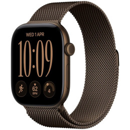 Apple Watch Series 12 Cellular 46mm tmavě bronzový hliník s tmavě bronzovým milánským tahem - S/M