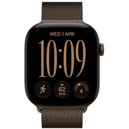 Apple Watch Series 12 Cellular 46mm tmavě bronzový hliník s tmavě bronzovým milánským tahem - M/L