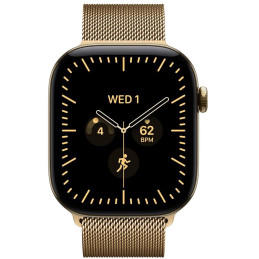 Apple Watch Series 12 Cellular 42mm zářivě zlatý titan se zářivě zlatým milánským tahem