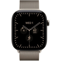 Apple Watch Series 12 Cellular 46mm přírodní titan s přírodním milánským tahem - S/M
