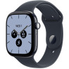 Apple Watch Series 12 Cellular 46mm noční modrá keramika s námořnicky modrým sportovním řemínkem - S/M