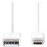 NEDIS kabel USB 2.0/ zástrčka USB-A - zástrčka USB-C/ 15 W/ 480 Mbps/ poniklovaný/ bílý/ bulk/ 50cm